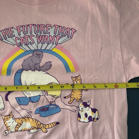 Hillary White Rabbit The Future That Cats Want Meme Pink T-Shirt Unisex Small - Picture 7 of 8